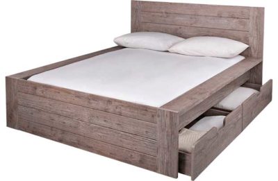 Collection Seattle Kingsize 2 Drw Storage Bed - Smokey Oak.
